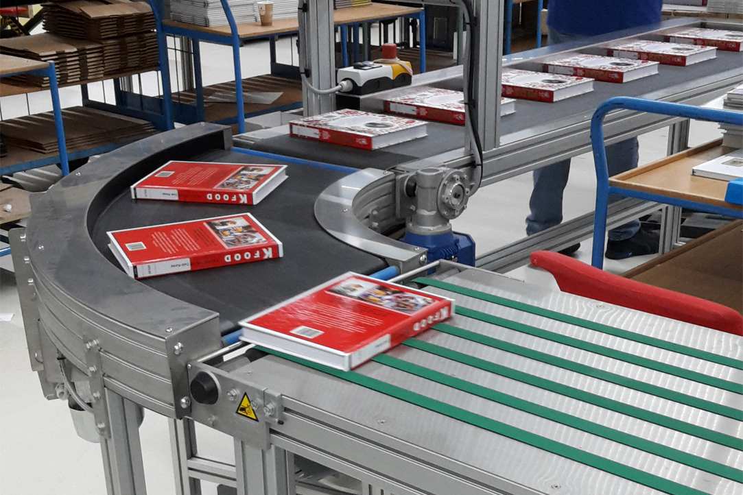 Bochtband in de grafische industrie