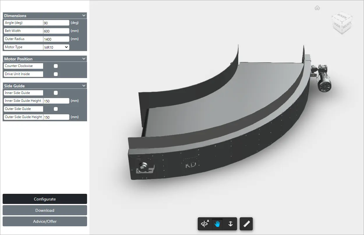 Configurator bochtbanden Kramer & Duyvis