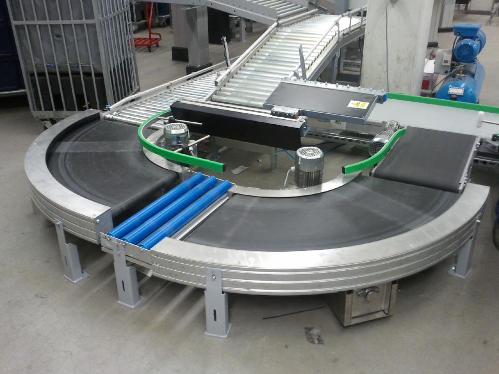 Round conveyor Type KDC in logistics