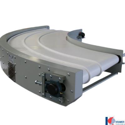 R100 curved belt with V-belts