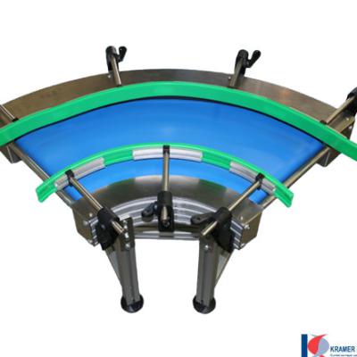 144684 90-Grad-Kurvenförderer mit Seitenführung