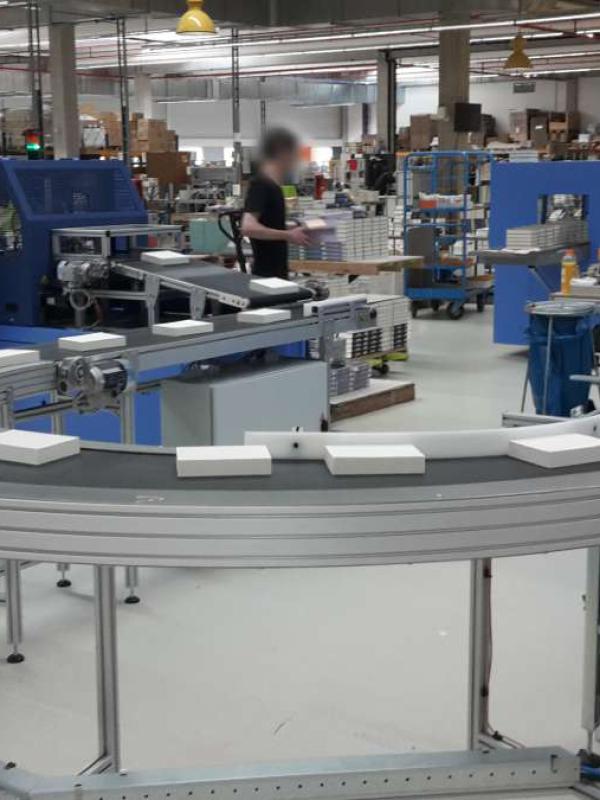 Curved transport of printed matter