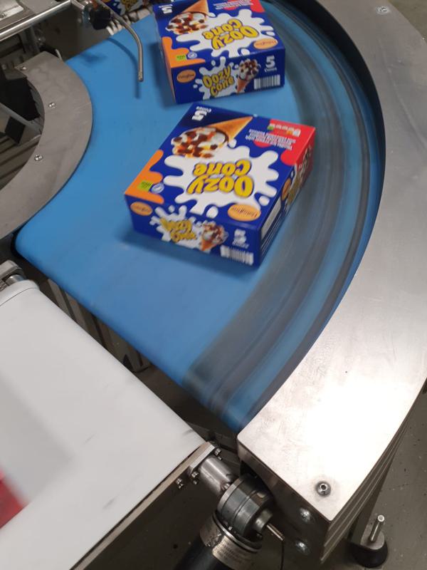 Kurvenförderer in der Verpackungsindustrie