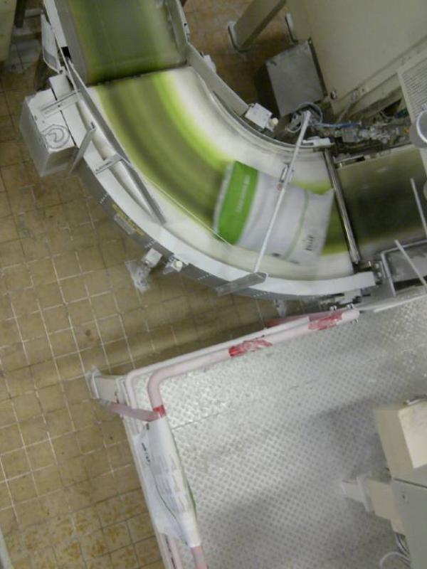 Transport of bags on a curved conveyor Type R