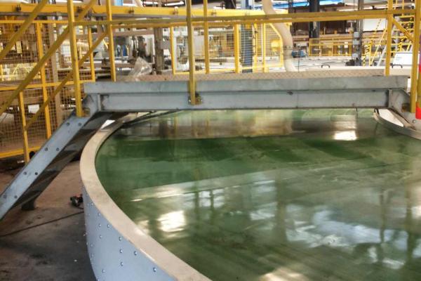Transport of glass wool with round conveyor Type R