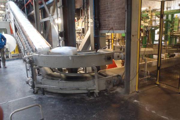 Transport van zakken met bochttransporteur Type R